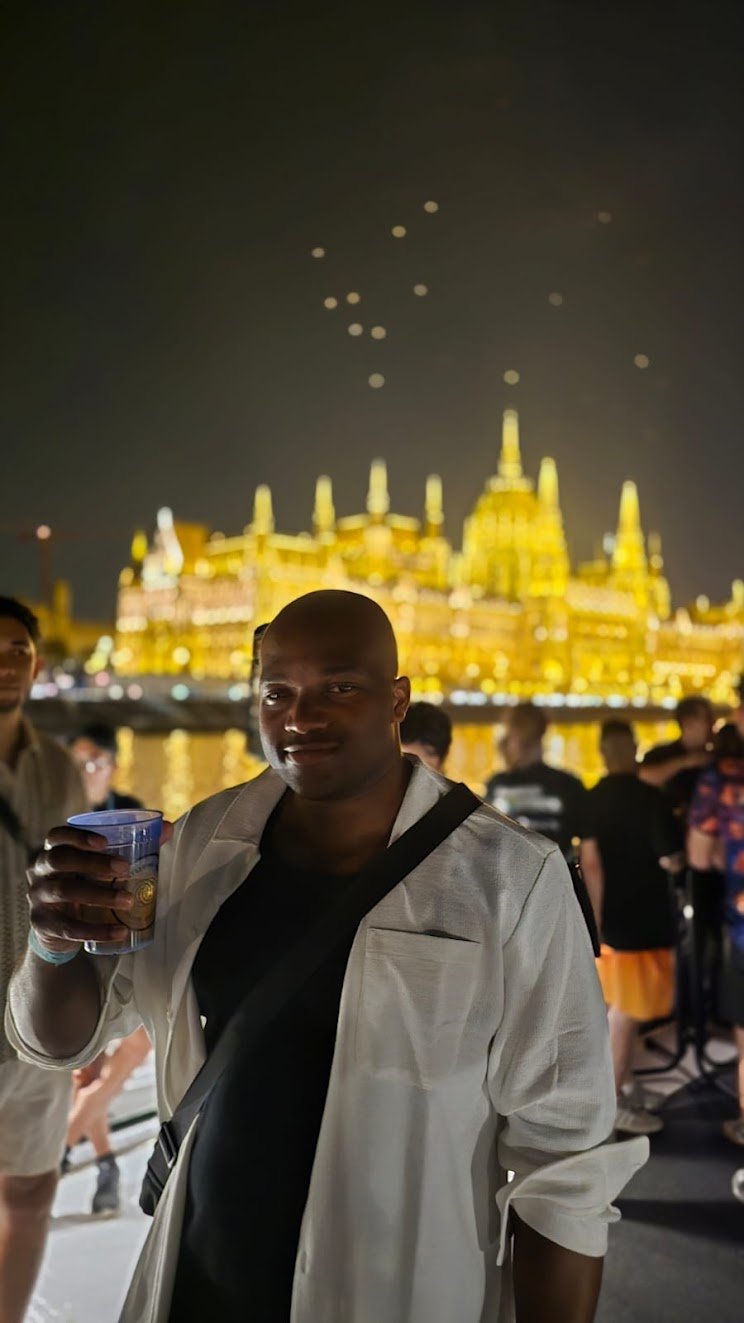 Jadon enjoying an evening in Budapest